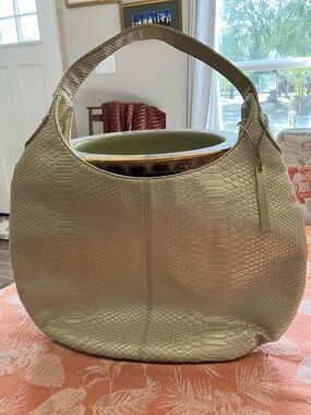 Cream Textured Hobo Handbag with Shoulder Strap